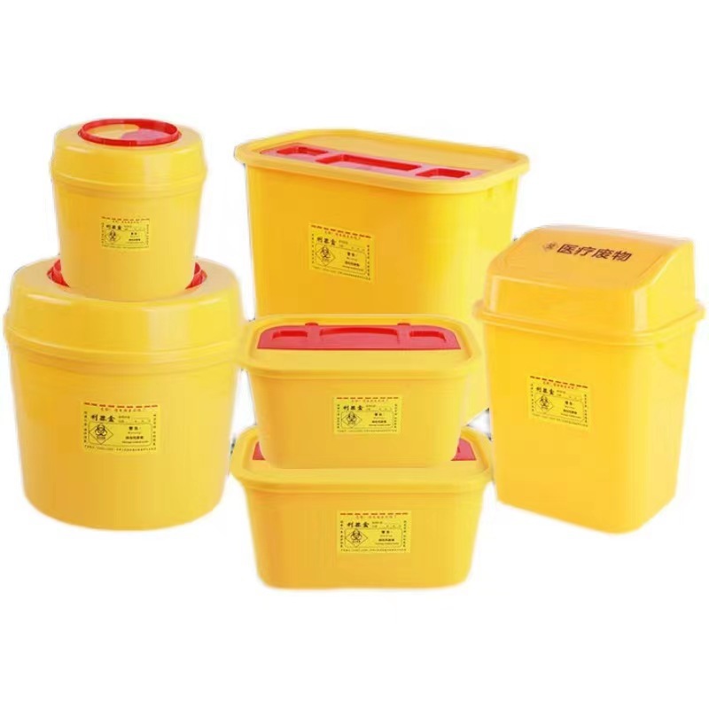 New material thickened square sliding lid 3L-30L puncture-resistant disposable needle sharp tool box trash can Application Scenario