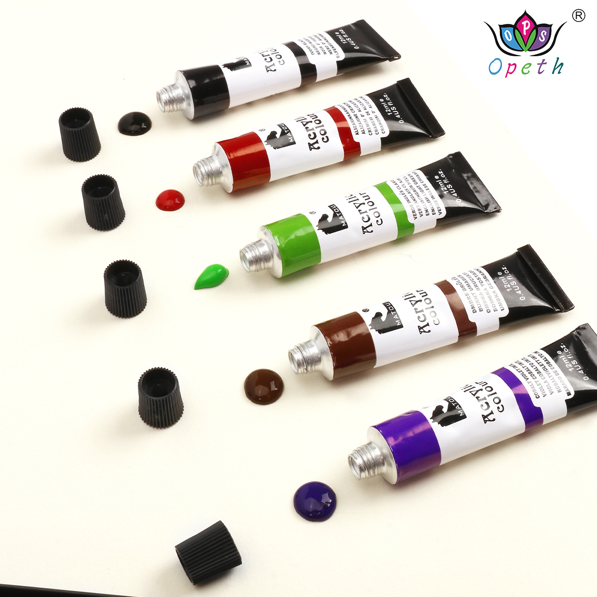 24-color aluminum tube acrylic paint set, art gouache paint beginner oil paint painting set Application Scenario