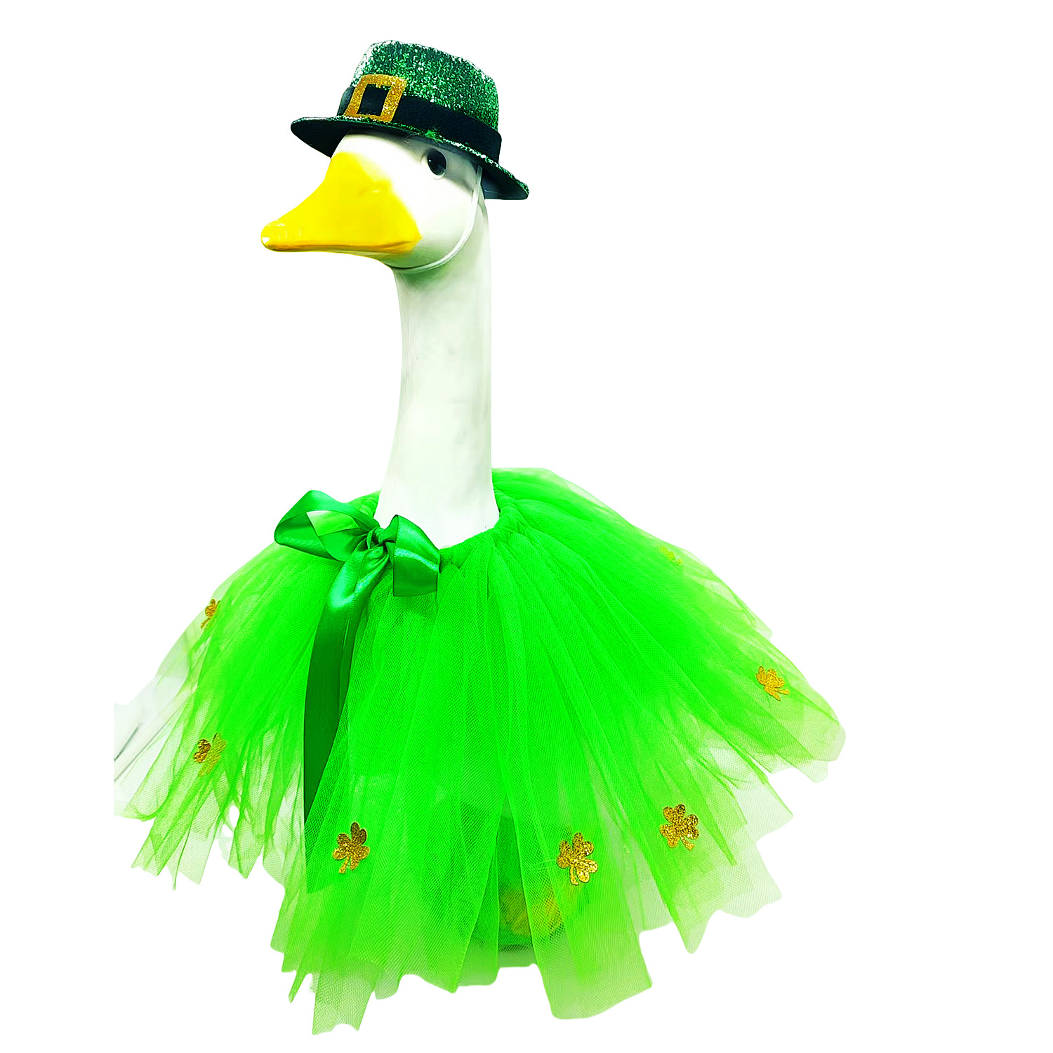 2026 New Cross-border Irish Porch Goose Dress Set 23-inch Large White Goose Festival Decoration 60g