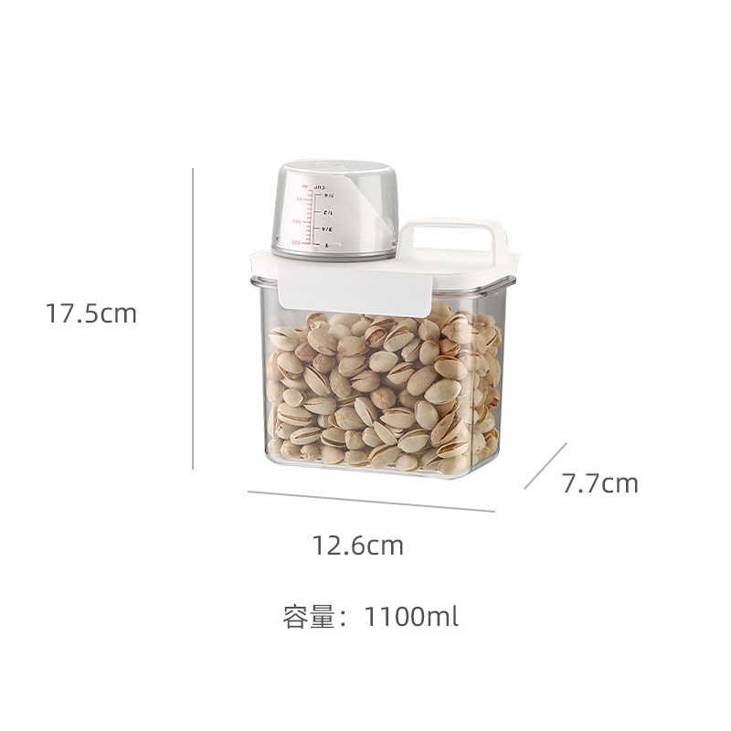 Kitchen grain storage jars, five-grain storage jars, transparent rice buckets, flour jars, plastic sealed jars, storage boxes Item Picture