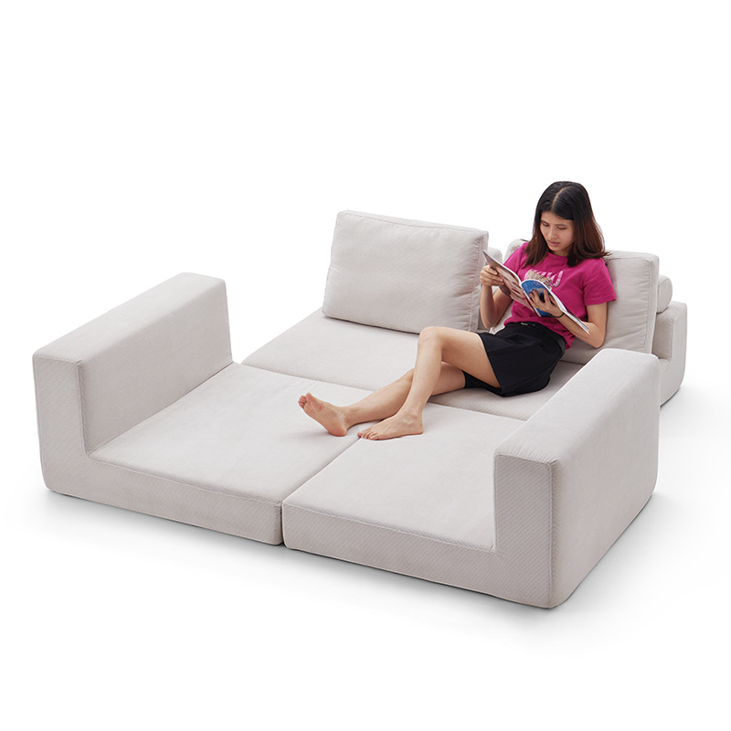 Factory-customized vacuum compression sofa, foldable multi-functional sitting and lying small-sized sofa, all-sponge sofa