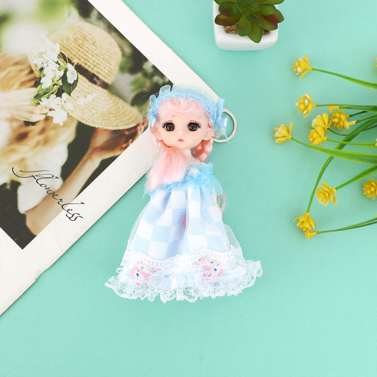 New cross-border Barbie keychain cartoon joint activity little girl key chain figurine Women's bag pendant Specification image