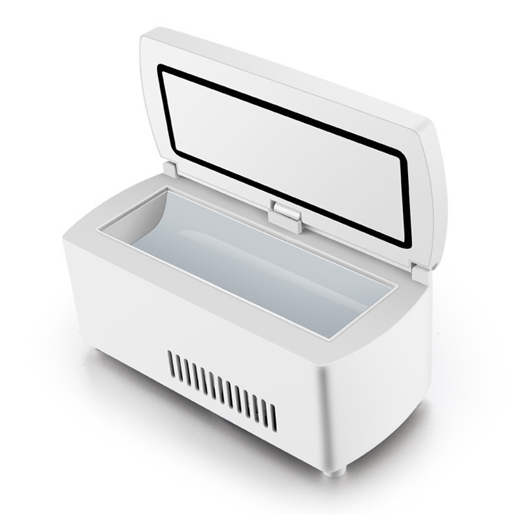 Foreign trade insulin refrigeration box, medical medicine mini refrigeration small refrigerator, household car dual-purpose small refrigerator full figure
