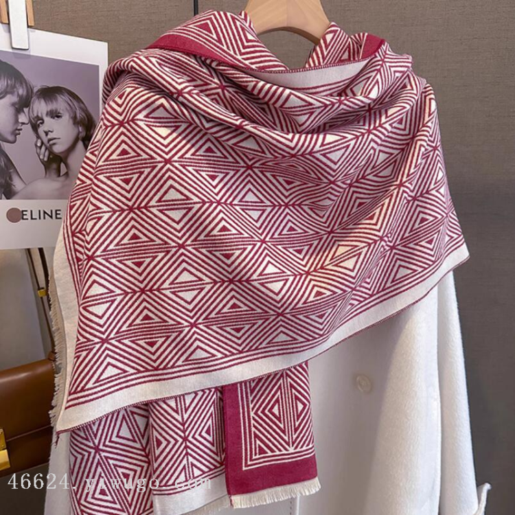 New cross-border scarf style cash on delivery 27 high-speed jacquard series cross pattern scarf e-commerce supply chain Item Picture