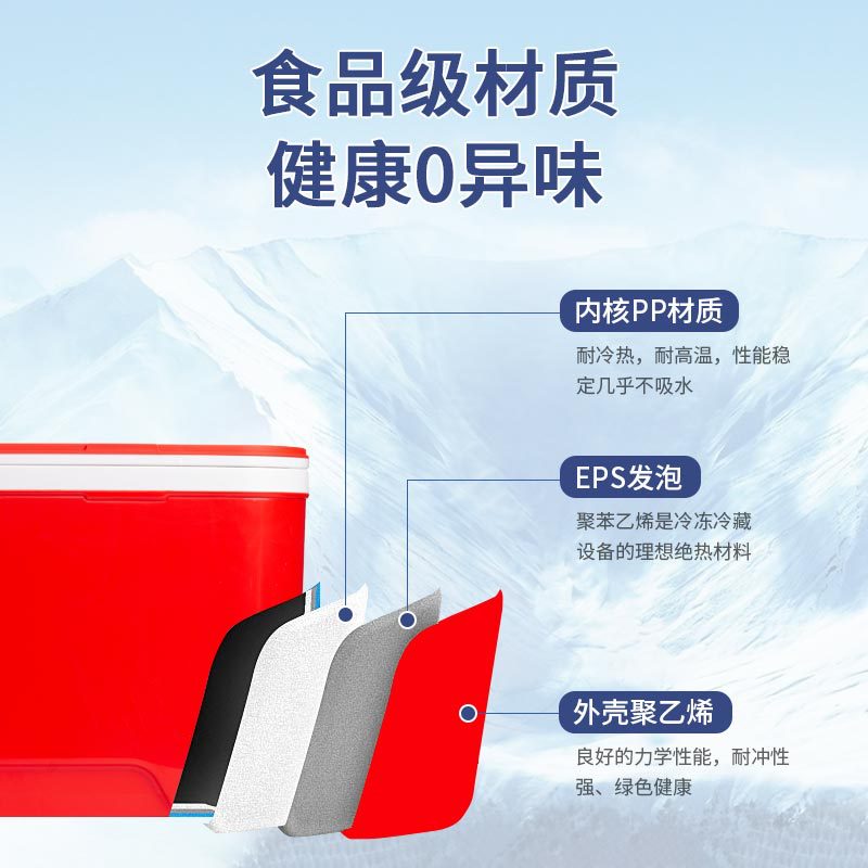 定制保温箱66L学生饭餐食品专用保鲜餐饮周转大型冷藏生鲜循环箱