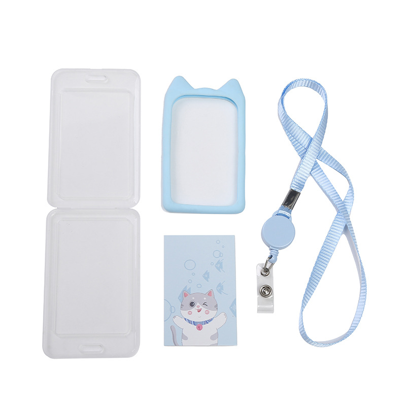 En stock dibujos animados lindos student rice card sleeves plastic longcordon tarjeta de trabajador tarjeta de autobús estuche de protección de tarjeta de identificación de estudiante Application Scenario
