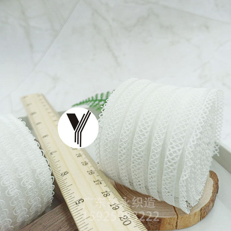 Factory direct sales of S-shaped fish-thread elastic band bras, mesh perforated elastic woven bands, loop underwear and clothing accessories
