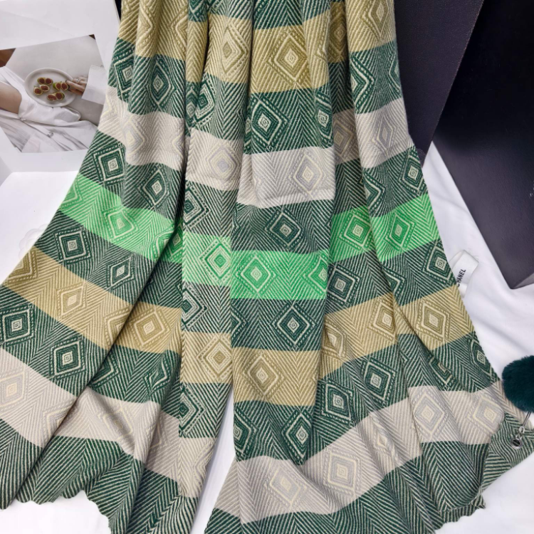 Pañuelo musulmán colored plaid oriente medio mujer pañuelo pañuelo fan 100x30cm Item Picture