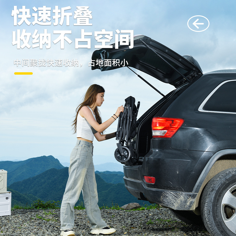通用露营车户外小推车摆摊折叠小推车户外摆摊车折叠车快递车拉车产品图