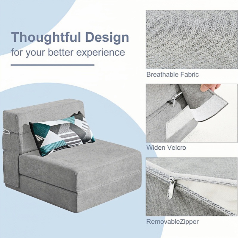 Foldable bed, single and double vacuum compression tatami, simple lazy sofa bed for small living room