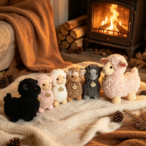 Sheep doll, lucky sheep plush toy, children's gift, soothing doll, cartoon sheep doll Item Picture