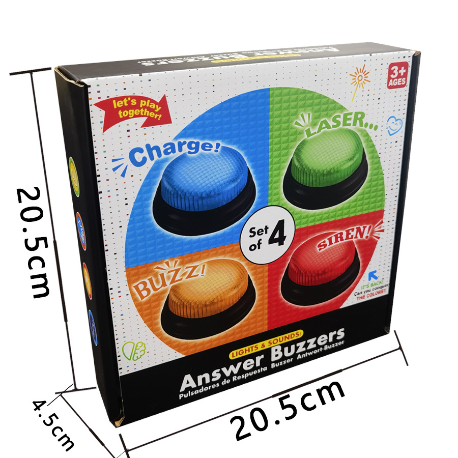 Cross-border children's educational alarm 2 pieces, 4 toys, creative interactive game, light pat fun alarm toy Application Scenario