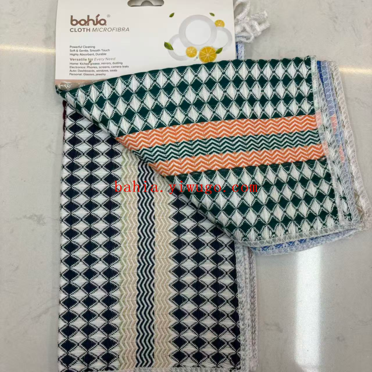 Bahia brand microfiber cleaning cloths, three-color scouring pads, dishcloths, kitchen cloths, silver silk and bamboo fiber multi-purpose wiping cloths Application Scenario