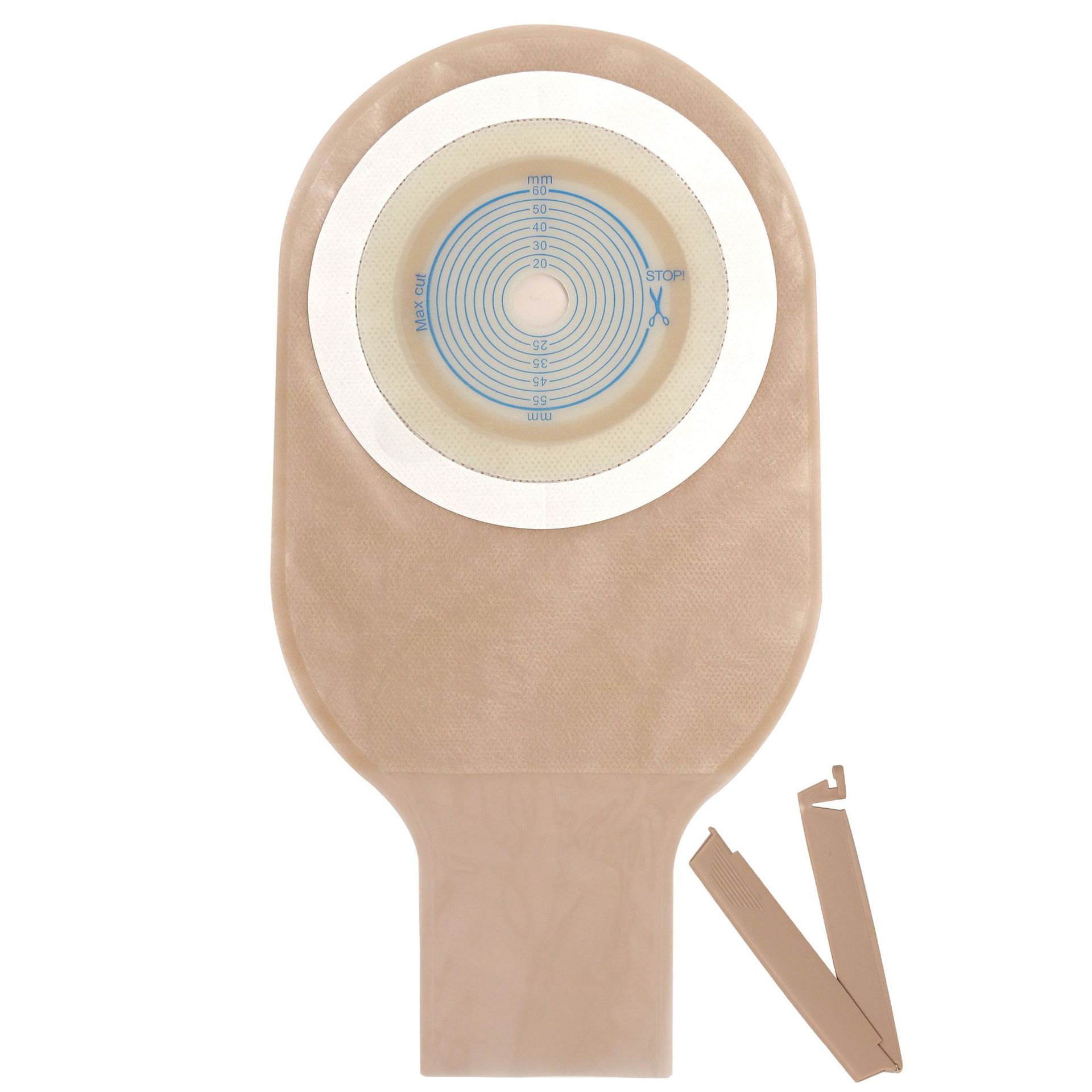 One piece of foreign trade colostomy bag clip type leak-proof colostomy bag disposable cover colostomy stool strap Specification drawing