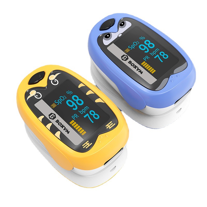 Blood oxygen meter, cartoon model, blood oxygen meter, blood oxygen saturation, finger pulse oximeter, medical device Specification drawing