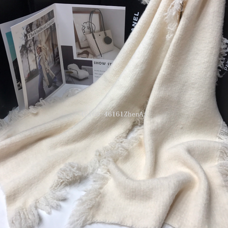 New cross-border scarf wholesale in stock, e-commerce live streaming, dynamic tassel long scarf supply chain supply Specification image