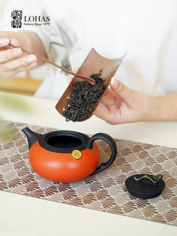 Lu Bao Ceramic Complete Set of Kung Fu Tea sets for home use, one pot and six cups, light luxury high-end tea sets, Jun Ruyi Tea Set Specification image