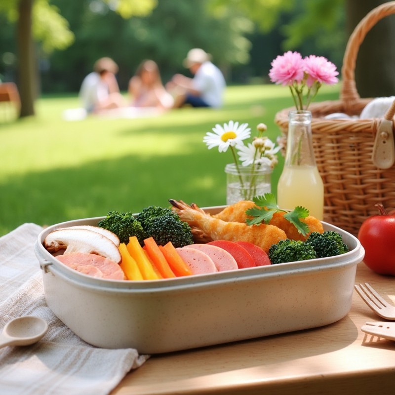 塑料饭盒日式微博加热餐盒带餐具便当盒礼品定制小麦秸秆饭盒