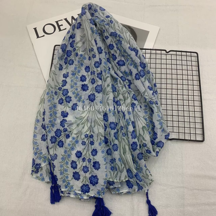 New cross-border export printed long scarf e-commerce live-streaming scarf wholesale supply chain supply details Picture