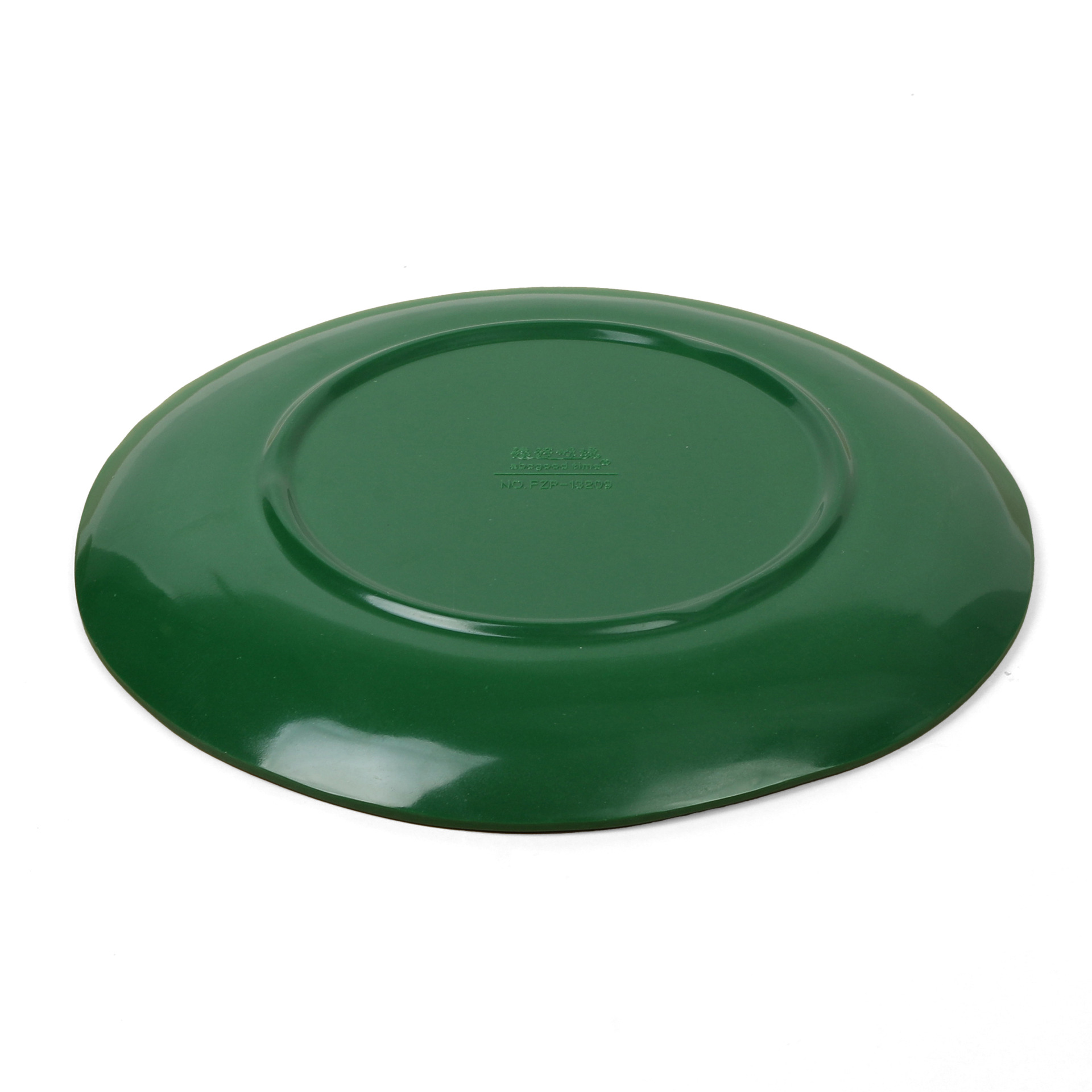 Dark green round melamine tableware, plastic imitation porcelain plates, melamine plates, buffet commercial bowls and plates Specification drawing