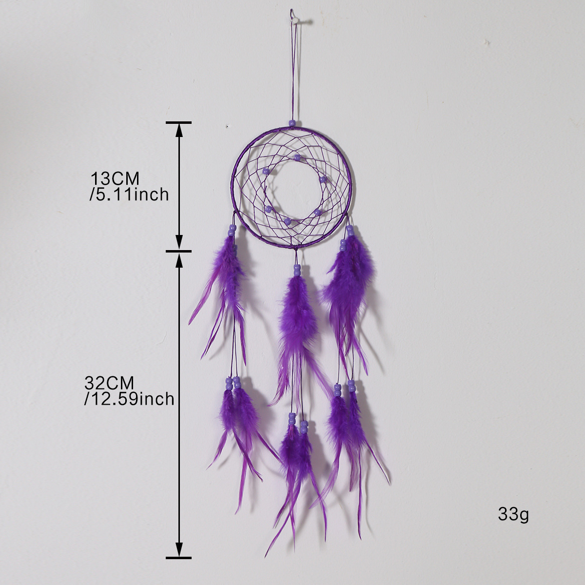 Creative feather dreamcatcher pendants, hand-woven pendants, dreamcatcher decorations and room ornaments are selling well across borders Item Picture