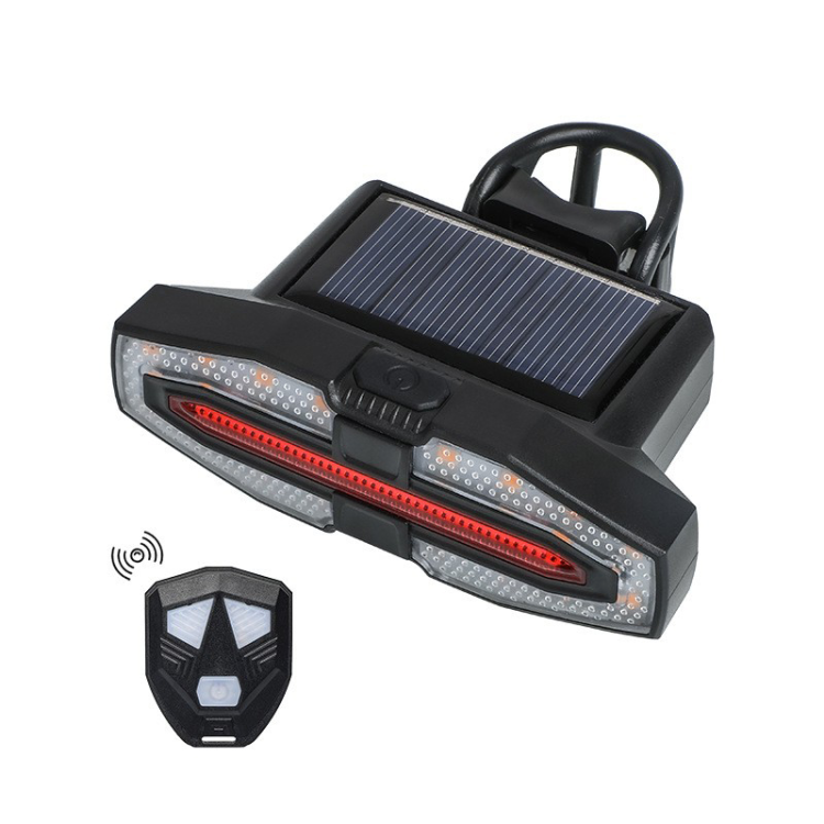 The LY-5510B solar-powered remote control light, USB charging, bicycle remote control steering, taillight, and riding safety warning light Item Picture