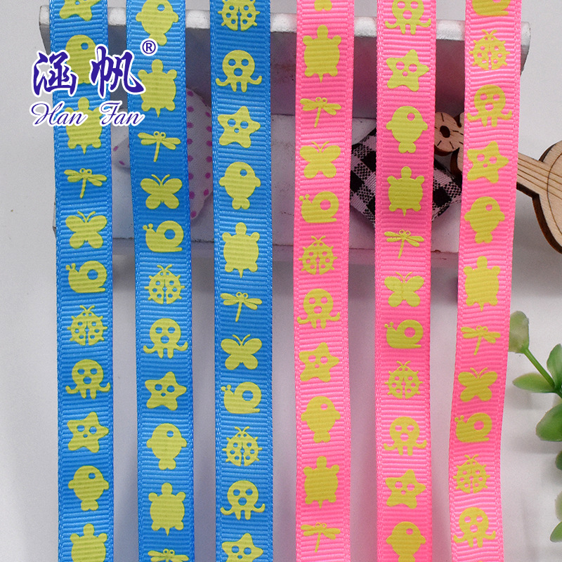 【 Fast Delivery 】 Thickened ribbed tape, custom-printed striped webbing, logo printed ribbon, satin ribbon, Christmas ribbon Specification image