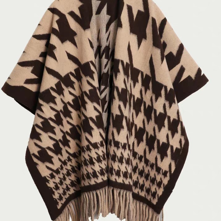 Cross-border scarf wholesale e-commerce live streaming supply chain, Thousand Bird pattern imitation cashmere split shawls