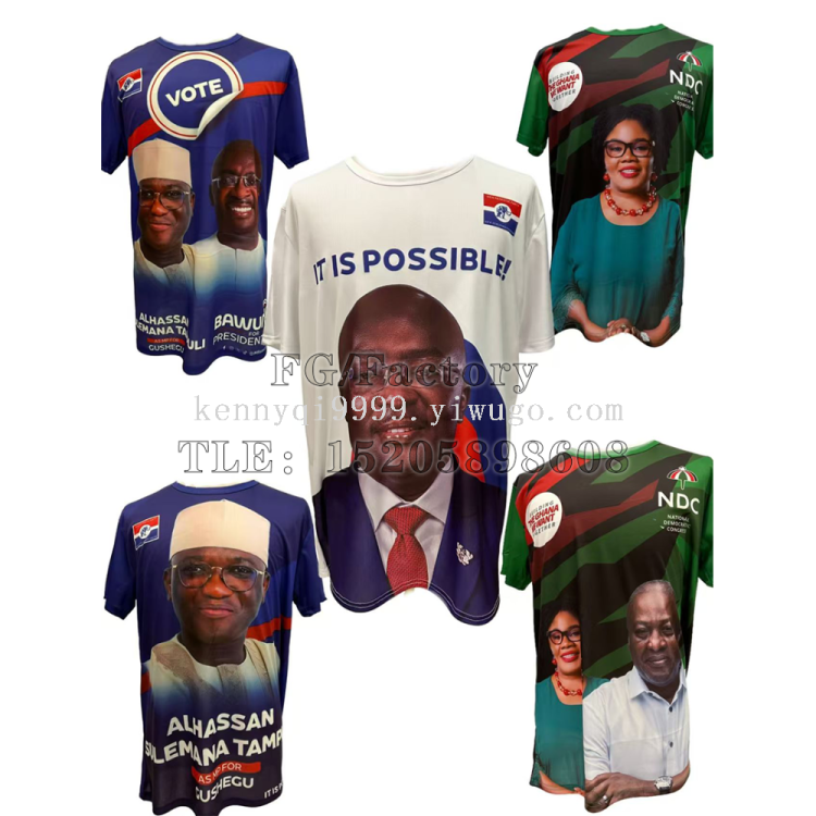 Customized cross-border presidential campaign T-shirts and election advertising shirts convey election trust and determination Item Picture