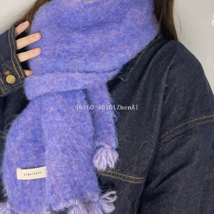Wholesale of new cross-border export scarves, dopamine handcrafted whisks, knitted long scarves, e-commerce live streaming supply