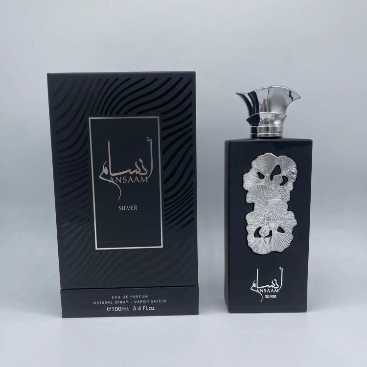 Caja de regalo de alta calidad para hombres perfume perfumado duradero ANSAAM SILVER arabia dubai Medio Oriente best seller