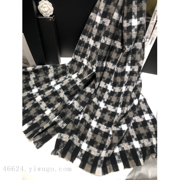 Cross-border scarf wholesale e-commerce live-streaming supply chain supply 40 woven windmill check scarves