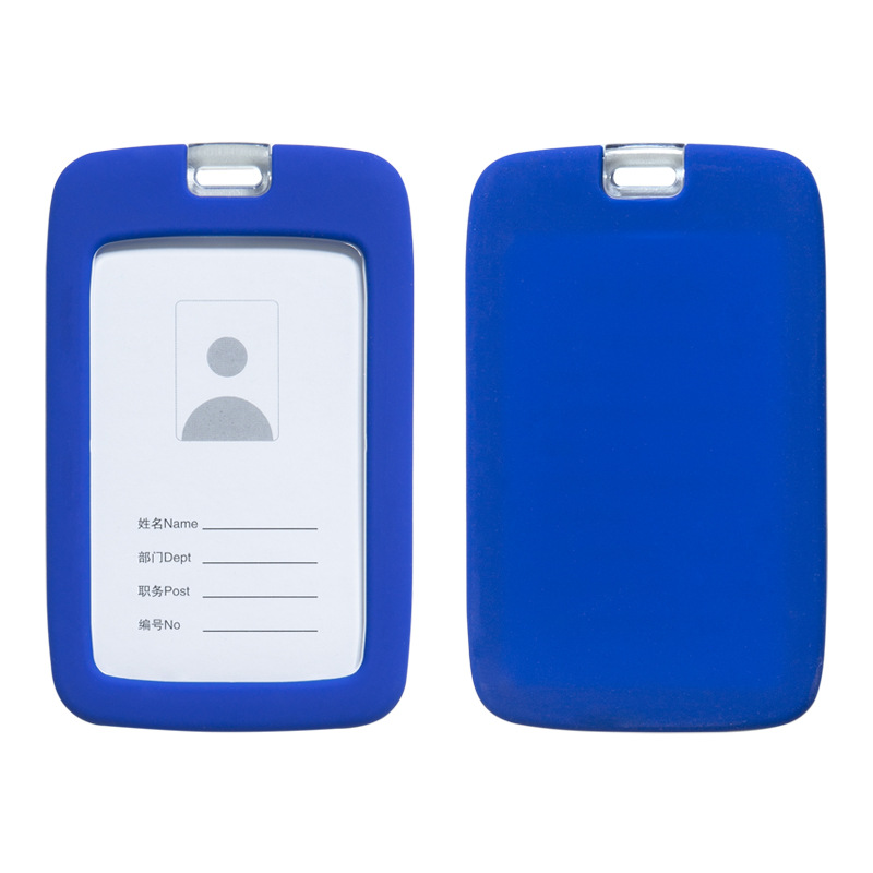 Cross-border silicone single-sided employee ID card holder, name tag, work ID card holder, plastic bus card, exhibition certificate, factory brand wholesale order Application Scenario