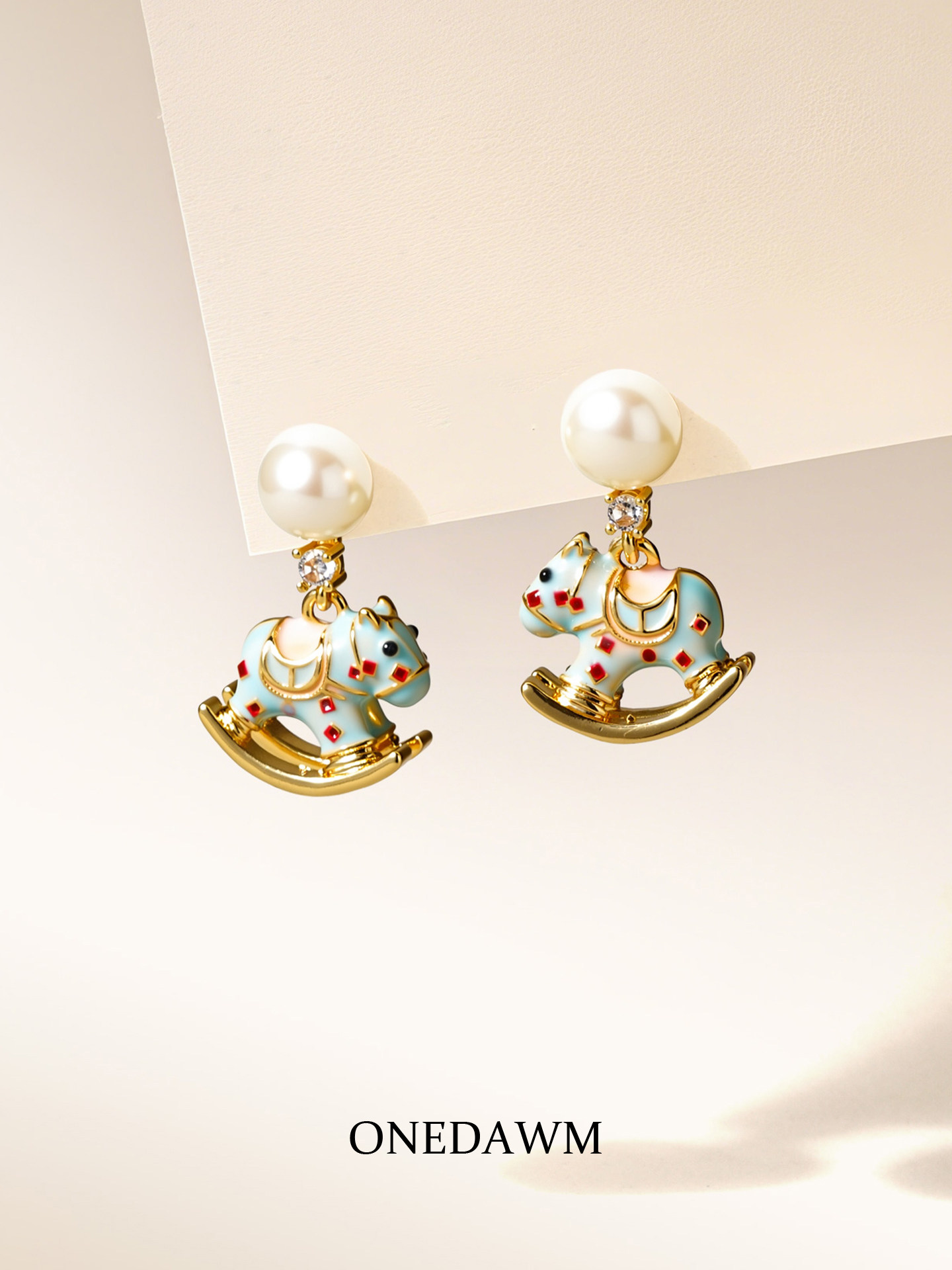 饰品/耳饰/耳环/手工米珠耳环/925耳环夸张细节图