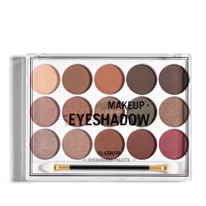 High-quality wholesale OEM/ODM customizable 15-color waterproof and long-lasting formula mineral micro-gloss eyeshadow palette suitable for all skin tones Specification image