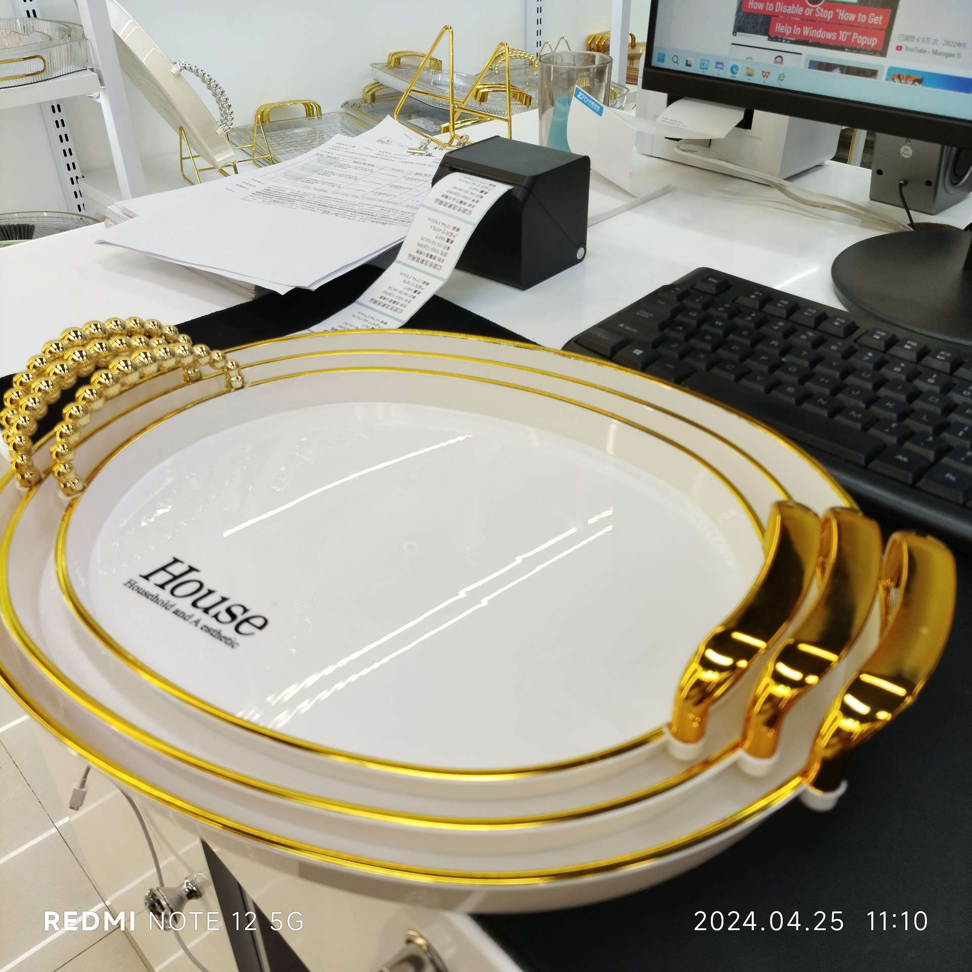 Fruit plate tray, transparent crystal dried fruit snack plate, plastic platter, simple and fashionable cross-border direct supply tea plate Specification image