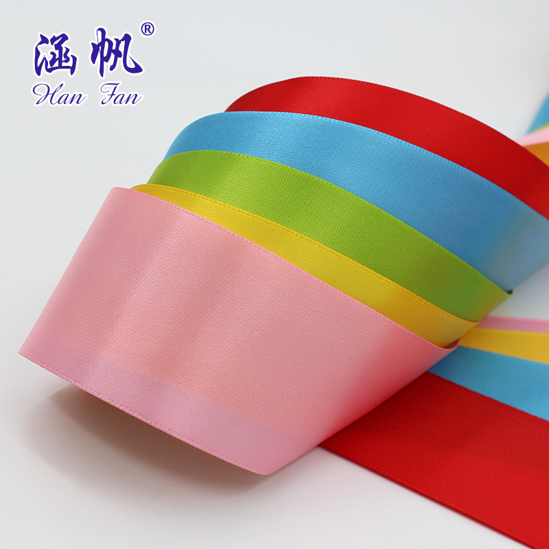 4cm de ancho encriptado poliéster con cinta cinta embalaje de regalo cinta de alta densidad de alta calidad cinta de seda al por mayor diy Specification image