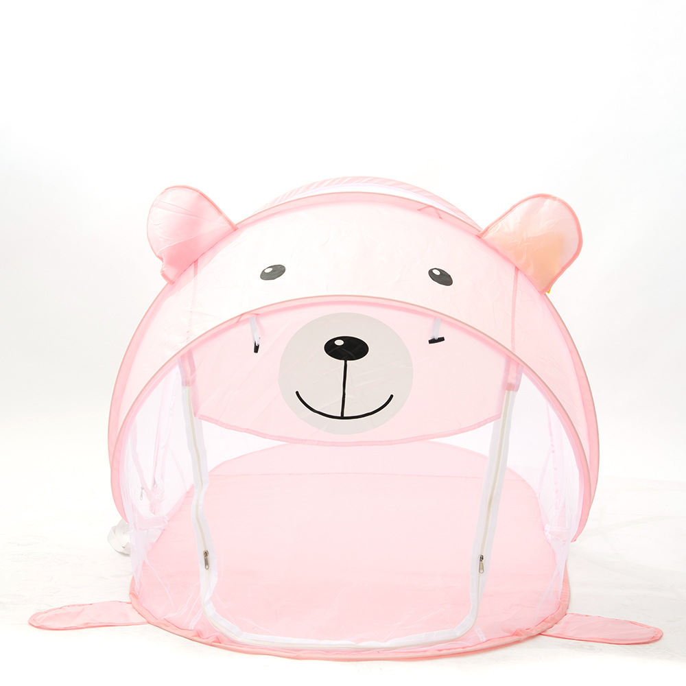 Mesh cartoon children's tent toy house, breathable bear children's play house, indoor crawling mosquito repellent outdoor tent