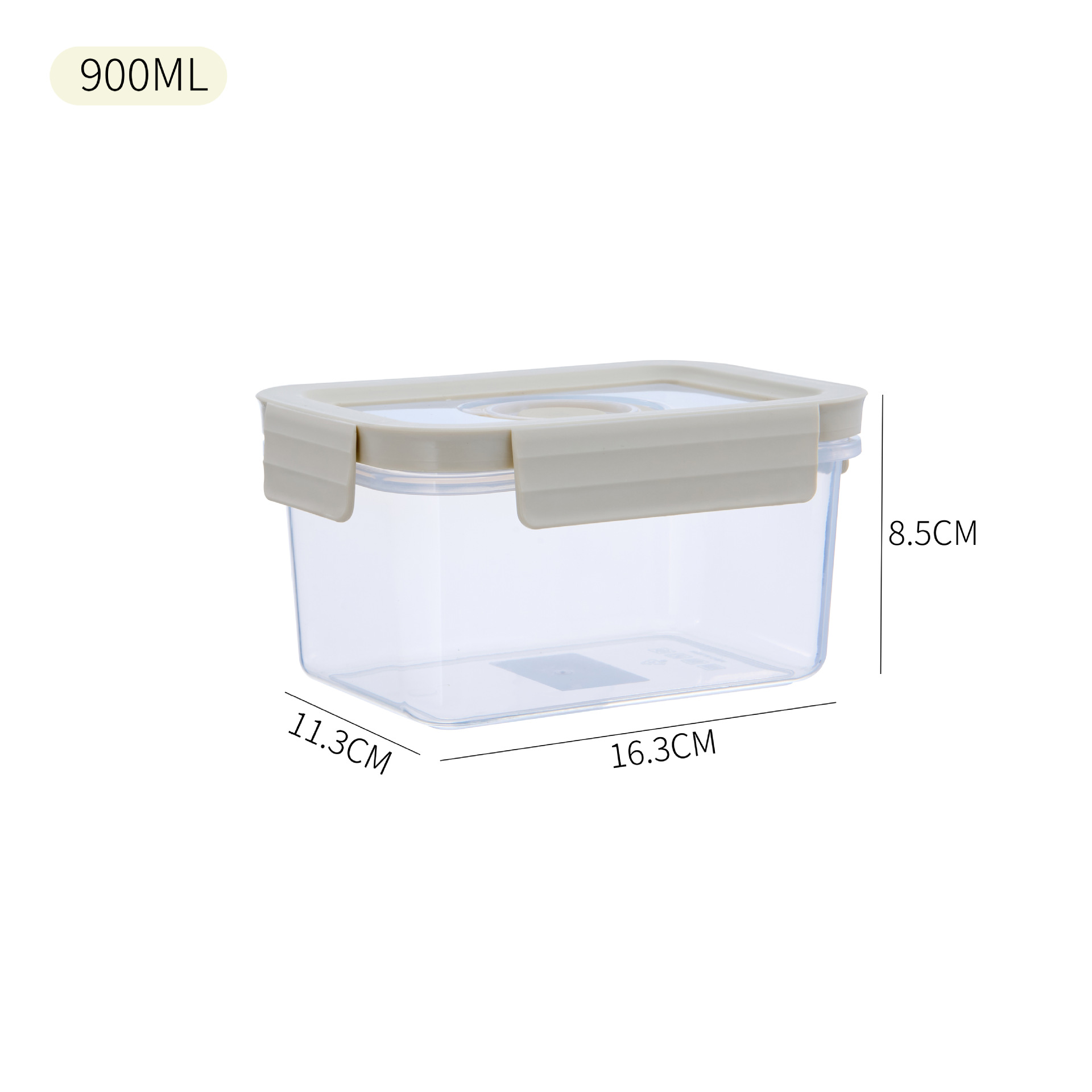 Refrigerator timing storage box, food-grade PP material, kitchen household fruit and vegetable plastic transparent sealed preservation box Item Picture