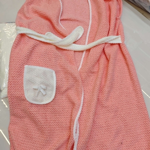 Ultra-fine fiber coral fleece uniform size bathrobe details Picture