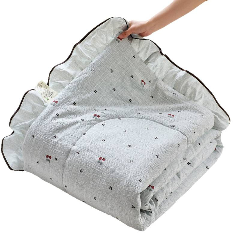 Cross-border best-selling yarn-woven lace summer quilts, ruffled summer quilts, four-piece sets, student single and double thin quilts, air-conditioned quilts Application Scenario