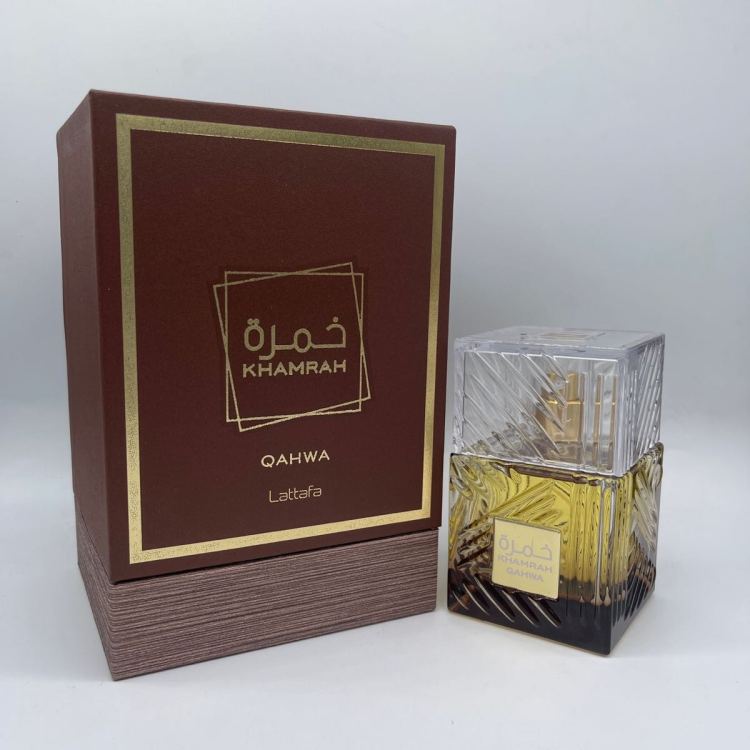Crossover blast Khamrah Qahwa eau de toilette unisex 100ML perfume Medio Oriente kamla caja de madera details Picture