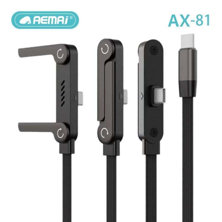AEMAi wholesale 240W mobile phone stand data cable ultra-fast charging compatible with Apple and Huawei AX-81 charging cables for fast charging Item Picture