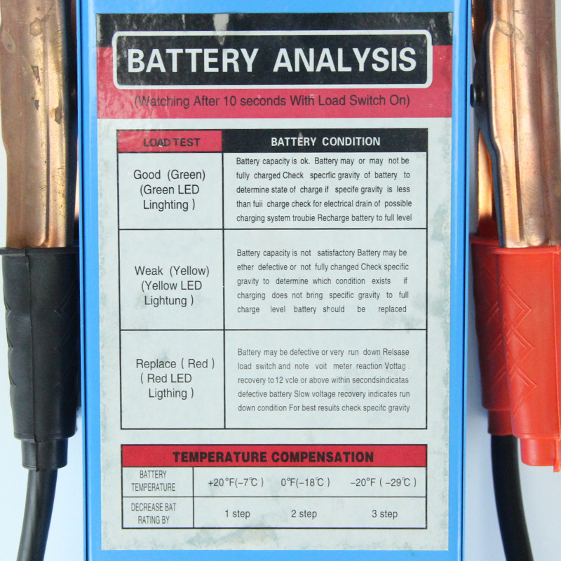 Electric bike battery tester, voltmeter, car battery tester, high-precision battery measurement instrument Specification image