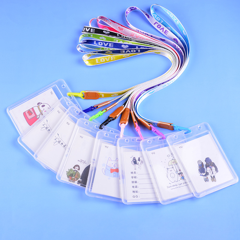 Factory direct sales student ID card holder 1.5 leather thread one-piece woven flower large card employee work ID card, public transportation card ID card holder Item Picture