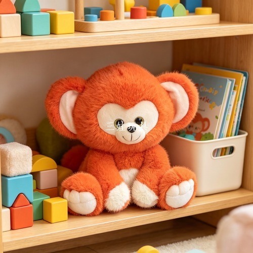 Cross-border best-selling sitting monkey, panda, monkey and fox plush toys, sitting cartoon big-eyed simulation dolls Specification image