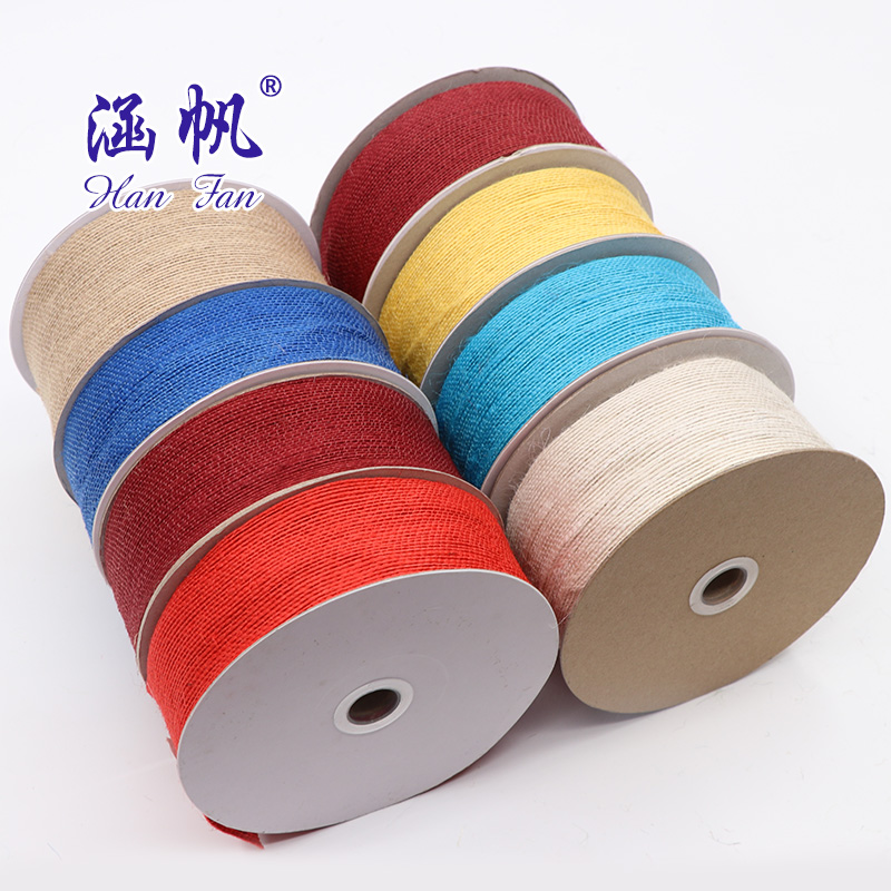 DIY handmade Christmas and wedding party decoration ribbons, lace linen rolls, and colorful linen ribbons are available for customization details Picture