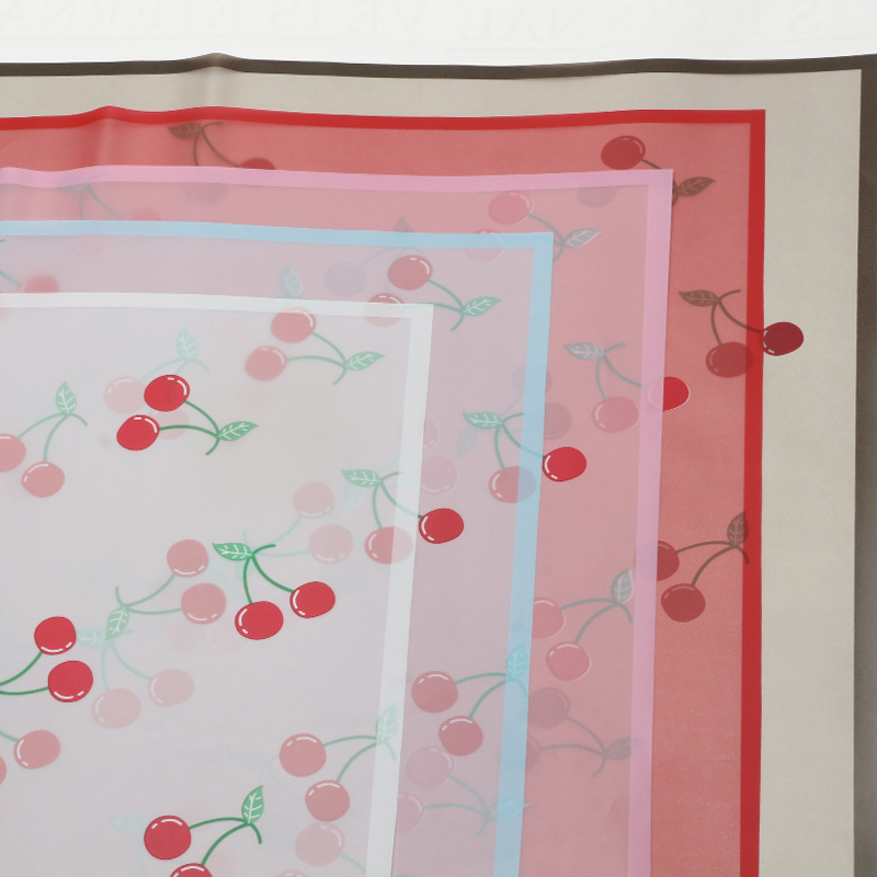 Papel de regalo de flores de cereza papel de regalo de flores impermeable papel de regalo de flores para floristería diy Specification image