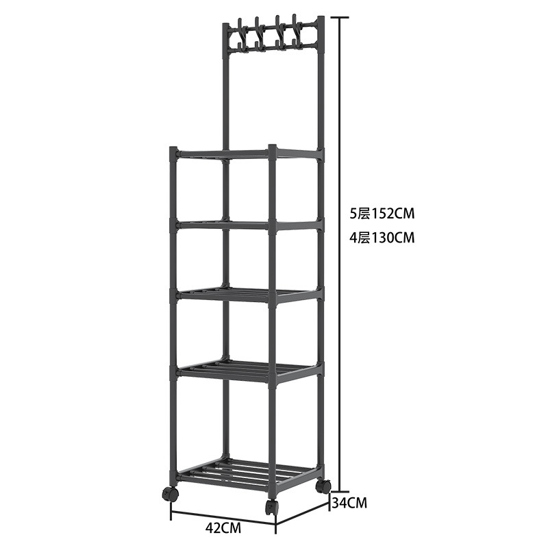 Kitchen storage rack, microwave oven, pot rack, household floor-standing multi-functional storage rack, multi-layer storage rack Application Scenario