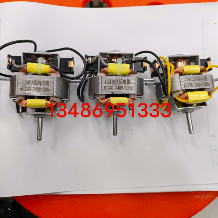 Hair dryer motor: 220 power single-phase series-excited motor, high-speed motor, hair dryer motor, motor accessories Application Scenario